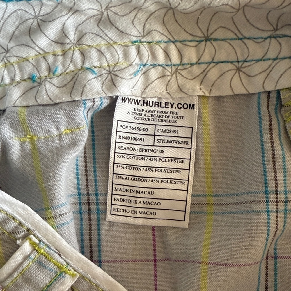 Hurley White and Blue Graphic Bermuda shorts / 7 - Picture 8 of 8